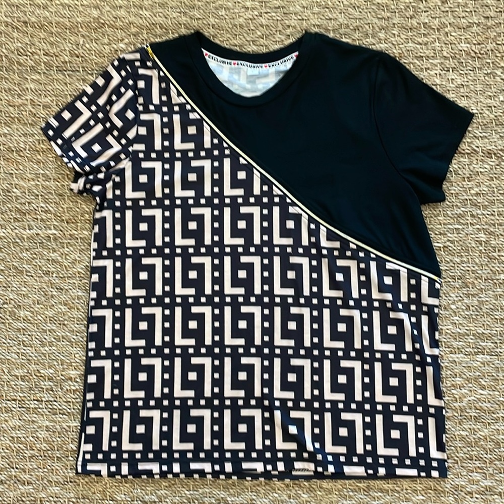 Exclusive shirt - working zipper with trendy high-end pattern